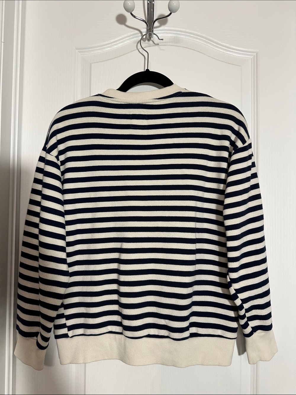 Zara Ivory and black Striped Crewneck Sweater - Picture 4 of 4
